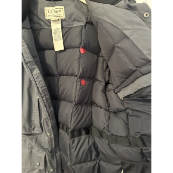 L.L.‎ Bean Baxter State Goose Down Winter Parka Men's Size Med Gray Full Zip - Picture 9 of 10